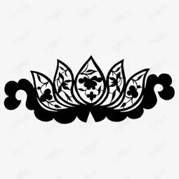 黑白莲花座图案素材图片免费下载高清png千库网图片编号8603717