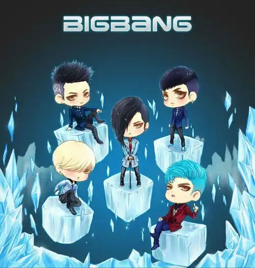 求bigbangalive的q版漫画版卡通版图片