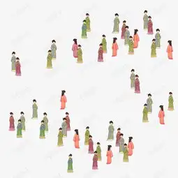 古代一群赶集的人免抠图素材图片免费下载高清psd千库网图片编号11631746