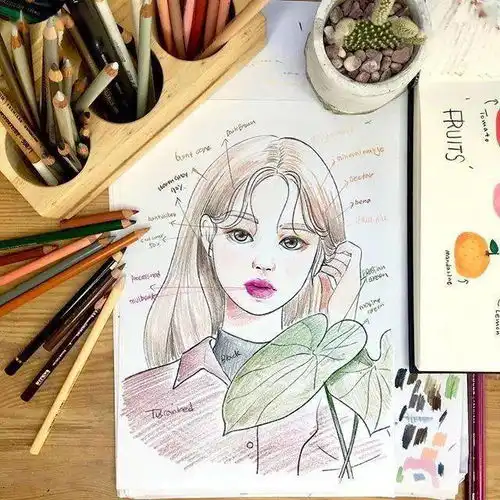 彩铅头像不会画,写生丑爆了快来看超好看的人物彩铅怎么画