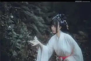photoshop调出梦幻冷色风格的森林古风人像