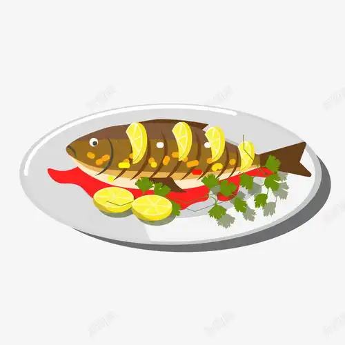 卡通简约美食鱼装饰广告设计图片免费下载页面网页平面电商创意素材家常菜素材