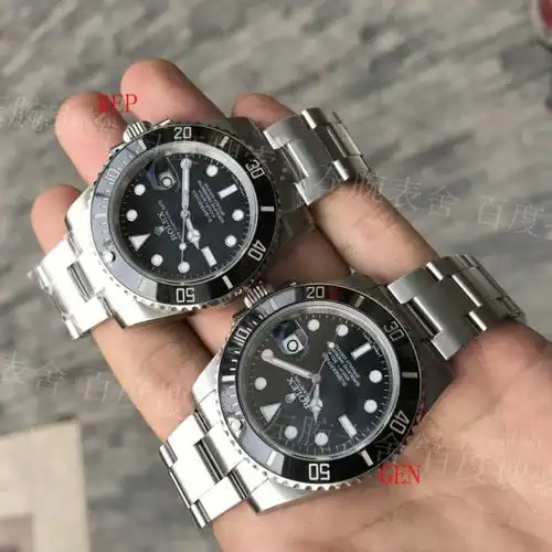 左腕表舍以假乱真的n厂v7版本黑水鬼对比评测