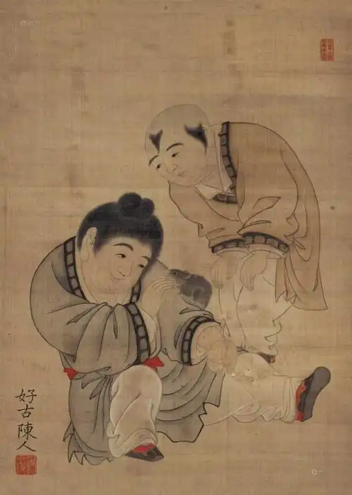 婴戏图古时候的小孩都玩什么50幅清晰图