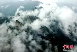 老君山雨后现万壑流云奇观绝壁道观似天宫