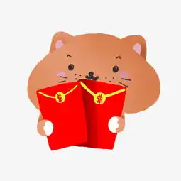 一只猫拿的红包插画图片素材其他格式下载动漫人物大全