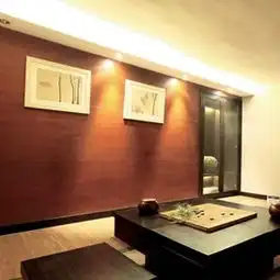 日式背景墙装修效果图,风格是日式局部设计是背景墙的家装效果实景图展示与鉴赏