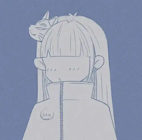 手绘插画情侣头像
