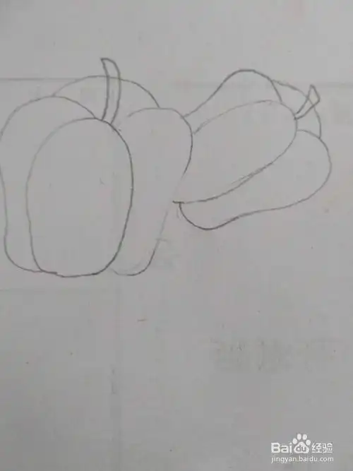 适合宝宝的简笔画蔬菜彩椒青椒的画法