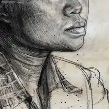 广州美术学院2005届,李飞飞,素描头像美术高考投稿作品2010011001