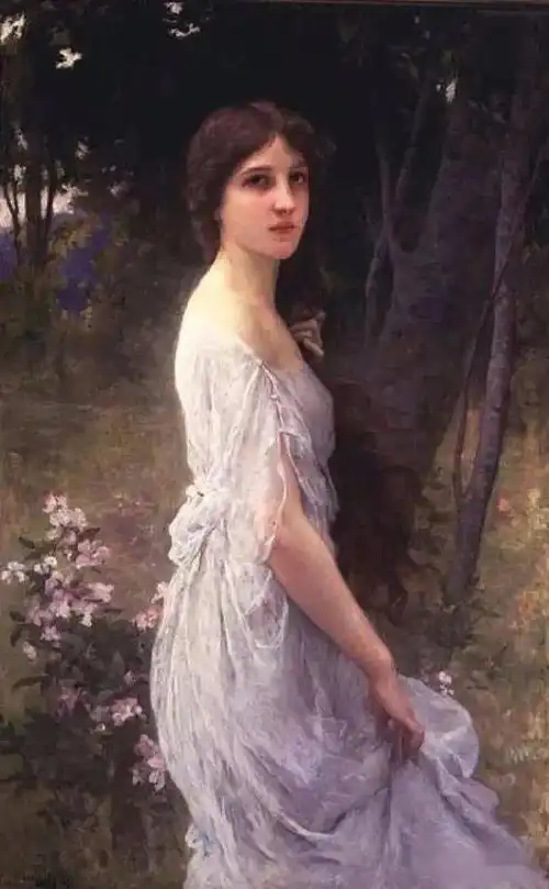 法国古典唯美女肖像油画︱查尔斯阿玛布尔勒努瓦绘画作品
