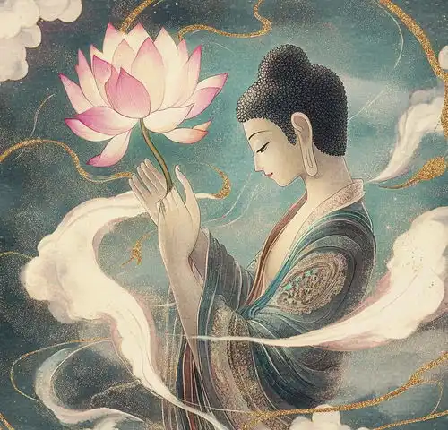 灵库佛莲若能静坐,看世间一切如梦,若能如莲,任风吹雨打,依然清纯无染佛陀喜欢莲花,主要是因为莲花在佛教文化中象征着清净觉悟超脱在佛教的象征体系中