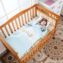 凯芙兰kafilan可脱胆秋冬加厚针织宝宝睡袋儿童防踢被纯棉新生婴儿两用被子小孩家居床品丝绵棉花羽绒3种被芯可选蓝色卡通老虎