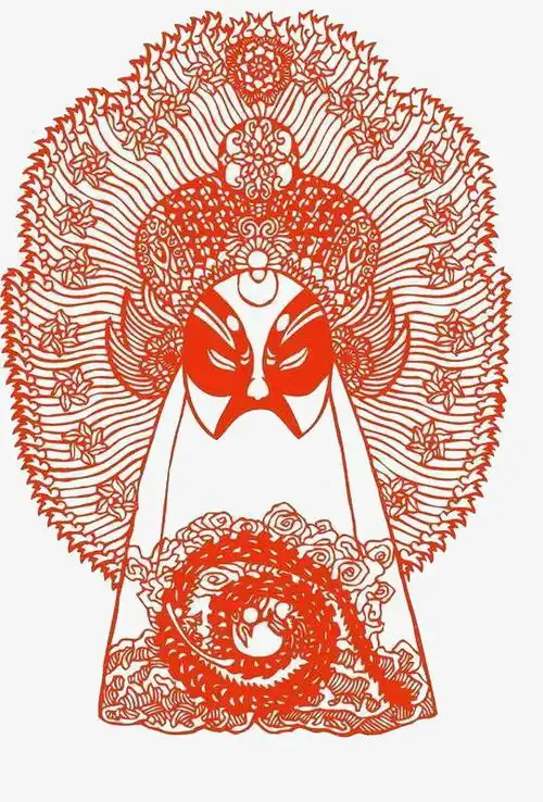 中国风传统艺术京剧脸谱剪纸素材图片免费下载高清装饰图案png千库网图片编号3350489