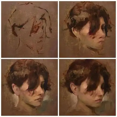 美女配花,这才是油画正确的打开方式