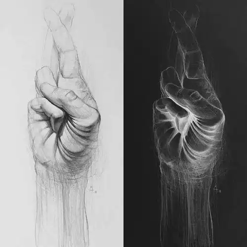 素描or彩铅严谨而精致,血管都根根分明