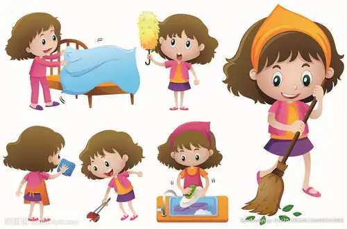 家庭主妇卡通人物插画图片