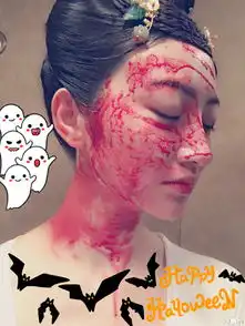 吓哭了景甜晒惊悚自拍照满脸鲜血图