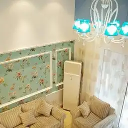 地中海风格复式唯美蓝色经济型客厅沙发效果图