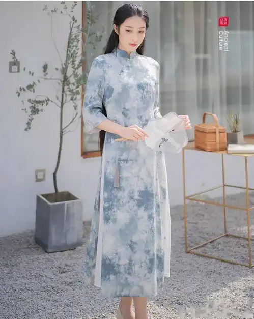 幽兰生前庭,含熏待清风禅意长袍,芬芳迷人兰花