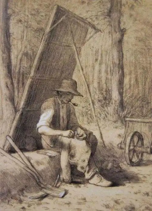 大师米勒素描作品,最美的素描饱含真诚︱艺术名画