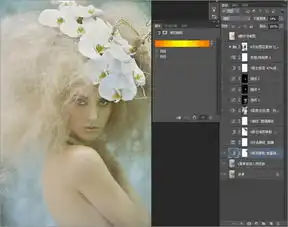 photoshop把灰蒙模特头像照片调成梦幻色彩调色教程图文