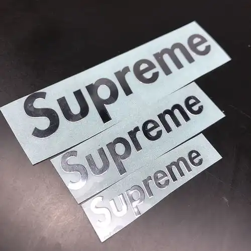 抖音网红手机金属贴supreme潮牌标志手机贴纸笔记本平板电脑贴纸