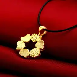 珂兰钻石999千足金花芯吊坠图片