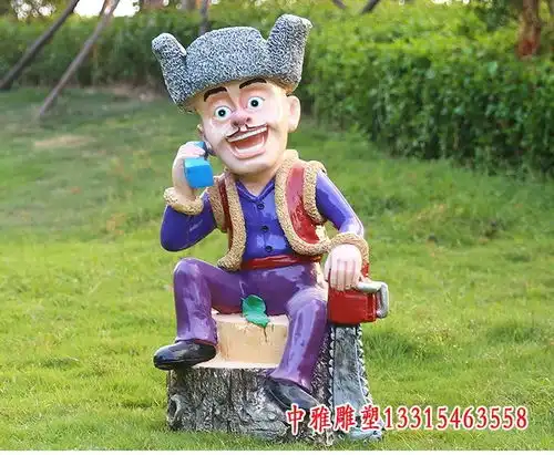 玻璃钢光头强雕塑珠海树脂光头强雕塑图片中雅雕塑