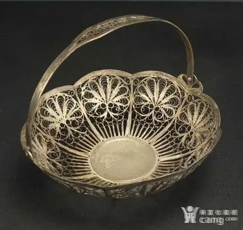 银花丝镶嵌水果花篮