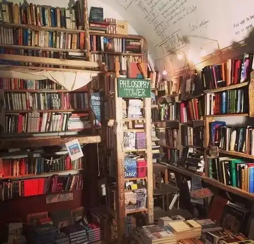 周五赏图误打误撞,他们在岛上开了一家书店,浪漫与书香并存共同体