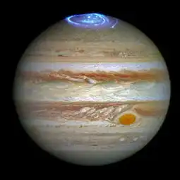 哈勃拍摄到木星北极极光直径比地球还大